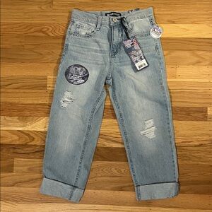 Blue Spice Light Blue Distressed Kids Jeans